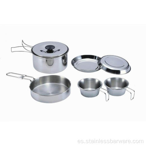 Cocina de caminata de 2 personas Conjunto con asas plegables